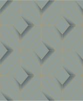 Dutch Wallcoverings Behang Galactik Ruit Groen/Goud L614-01 - thumbnail