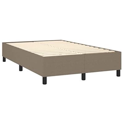 Boxspring met matras stof taupe 120x200 cm