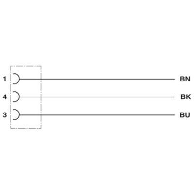 Phoenix Contact 1415870 Sensor/actuator aansluitkabel Aantal polen (sensoren): 3 1.50 m 1 stuk(s)