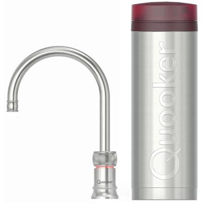 Quooker Classic Nordic Round Kokendwaterkraan Single Tap Set - Kokend Water - RVS - Inclusief PRO3 Reservoir