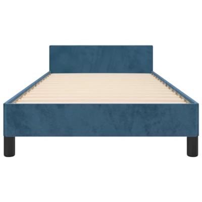 Bedframe zonder matras 80x200 cm fluweel donkerblauw Bedframe zonder matras 80x200 cm fluweel donkerblauw