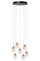 Lucide BERLIANE - Hanglamp - Ø 39 cm - LED Dimb. - 7x4W 2700K - Met vervangbare LED-module - Transparant - Essential - thumbnail