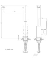 Wiesbaden Casma ��nhendel-keukenmengkraan chroom - thumbnail