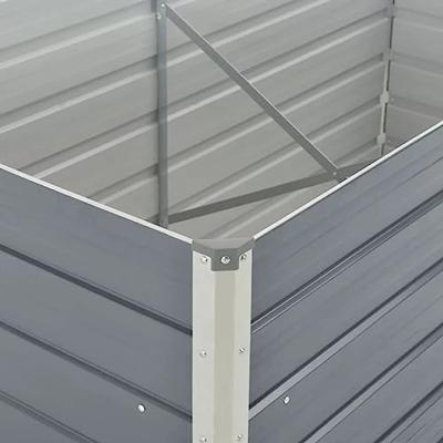 Plantenbak verhoogd 160x80x45 cm gegalvaniseerd staal grijs Plantenbak verhoogd 160x80x45 cm gegalvaniseerd staal grijs