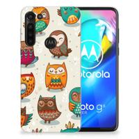 Motorola Moto G8 Power | TPU Hoesje | Vrolijke Uilen - thumbnail