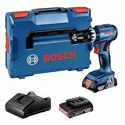 Bosch Blauw GSB 18V-45 Accu Schroef- en klopboormachine | 2 x 2,0 Ah accu + oplader | In L-Boxx - 06019K3303