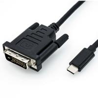 ROLINE USB type C - DVI adapterkabel, M/M, 1 m - thumbnail