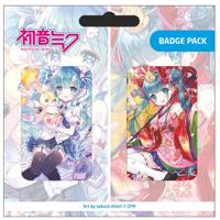Hatsune Miku Pin Badges 2-Pack Set B - thumbnail