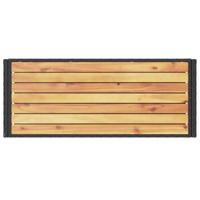 Bartrolley 3-laags poly rattan en massief acaciahout zwart - thumbnail