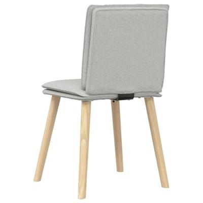 Eetkamerstoelen 2 st stof wolk grijs