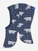 Muts cagoule kind LUOLA NORDIK FINKID van wol marineblauw - thumbnail