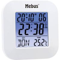Mebus 51511 Wekker Zendergestuurd Wit Groot display - thumbnail