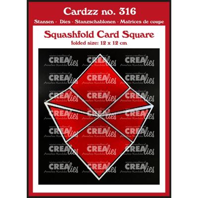 Crealies • cardzz squashfold card vierkant 12 cm