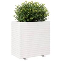 Plantenbak 70x40x72,5 cm massief grenenhout wit - thumbnail