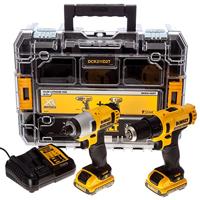 DeWALT DCK211D2T Accu combiset 2-delig (DCD710 + DCF815) 12V XR 2.0Ah in TSTAK - thumbnail