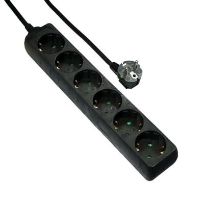 Grundig Stekkerdoos zwart 6-voudig 1,5M