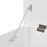 Opbergbankje barokstijl MDF wit - thumbnail