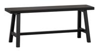WOOOD Eetkamerbank 'Imme' Grenenhout 110cm, kleur Zwart - thumbnail