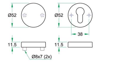 Veiligheidsrozet paar SKG*** rvs mat blind/PC