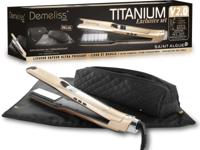 Stoomstijltangset + 2-in-1 mat en etui - SAINT ALGUE - Demeliss Exclusive Set Tita V2 - Titanium - Goud - thumbnail