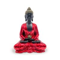 Rood, Zwart & Goud Thaise Boeddha Contemplatie - thumbnail