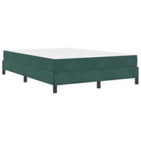 Boxspringbed met matras Donkergroen 160 x 210 cm Stof - thumbnail