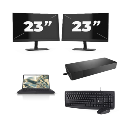 Fujitsu Lifebook A3510 - Intel Core i3-10e Generatie - 15 inch - 8GB RAM - 256GB SSD - Windows 11 Home + 2x 23 inch Monitor Fujitsu Lifebook A3510 - Intel Core i3-10e Generatie - 15 inch - 8GB RAM - 256GB SSD - Windows 11 Home + 2x 23 inch Monitor