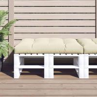 VidaXL Palletkussen 120x80x12 cm stof crèmekleurig - thumbnail