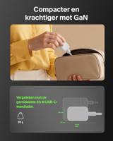 Belkin 2-Poorts USB C Oplader 50W, GaN Oplader met 2 USB-C Poorten, voor het Snel Opladen van o.a. MacBook, iPhone 17, iPad Pro, Chromebook, Galaxy S25 Ultra en Pixel 10 - Reisaccessoires - Wit - thumbnail