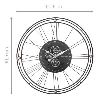 Romeinse tandwielklok XXL - 90,5 cm - Metaal - Romeinse tandwielklok Romeinse tandwielklok XXL - 90,5 cm - Metaal - Romeinse tandwielklok