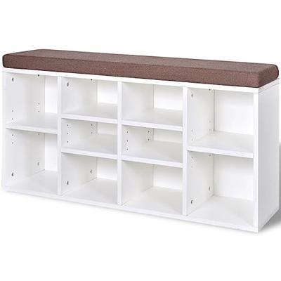 vidaXL Schoenenbank met 10 vakken wit vidaXL Schoenenbank met 10 vakken wit