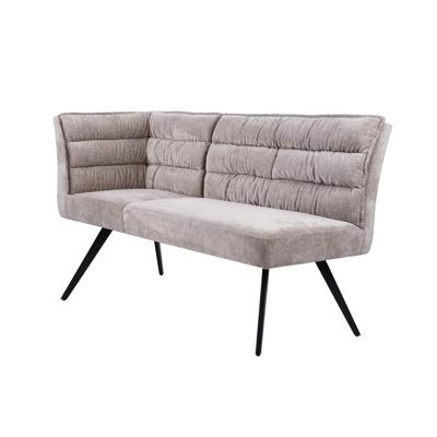 Tower Living Hoek Eetkamerbank 'Rosora' Rechts, Chenille, kleur Beige