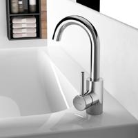 Hotbath Wastafelmengkraan Buddy Draaibare Uitloop 1-hendel Gebogen 27.5 cm - Chroom - thumbnail