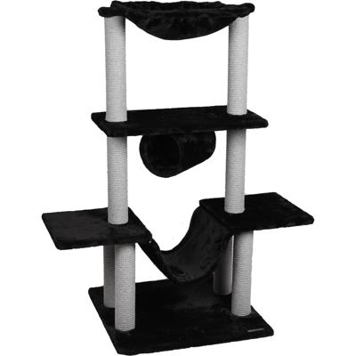 FLAMINGO Kattenkrabpaal Hamza 60x57x122 cm zwart