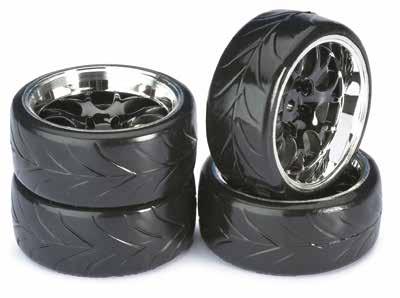 Absima drift banden Type A - Zwart/Chrome