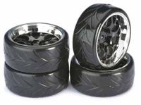 Absima drift banden Type A - Zwart/Chrome - thumbnail