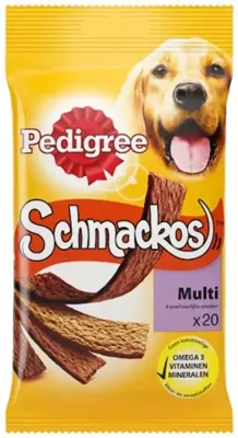 Pedigree Schmackos Multimix vleesstrips hondensnacks 2 x 20 stuks
