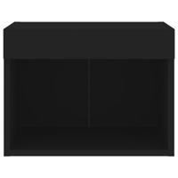 Nachtkastje met LED's wandgemonteerd zwart - thumbnail