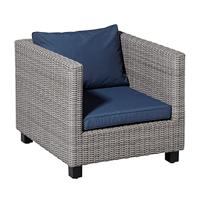 Madison Lounge rug soft outdoor panama safier blue rugkussen 60x43cm - thumbnail