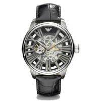 Emporio Armani Heren Meccanico zwart skelethorloge AR4629 - thumbnail