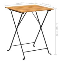 3-delige Bistroset inklapbaar massief acaciahout - thumbnail