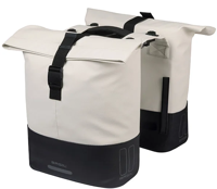 Dubbele fietstas Basil Cove MIK 28-32L 14 x 29 x 36 cm - wit/zwart - thumbnail