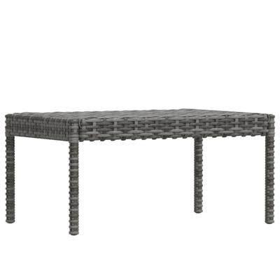 6-delige Loungeset met kussens poly rattan grijs - thumbnail
