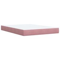 Boxspring met matras fluweel roze 160x200 cm - thumbnail