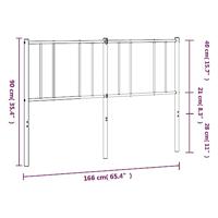 Hoofdbord metaal wit 160 cm - thumbnail