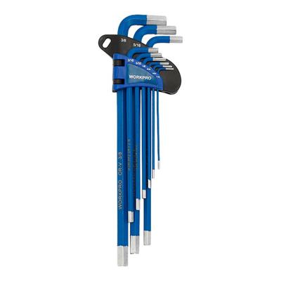 Inbussleutel Set Workpro 1,5, 2, 2,5, 3, 4, 5, 6, 8, 10 mm Zeshoekig 9 Onderdelen (9 Stuks)