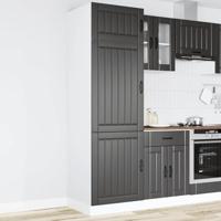 Keukenkast Lucca bewerkt hout zwart - thumbnail