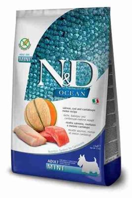 FARMINA N&D Ocean Dog Salmon, Cod, Cantaloupe, Melon Adult Mini - droog hondenvoer - 2.5 kg
