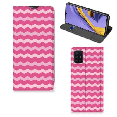 Samsung Galaxy A51 | Hoesje met Magneet | Waves Pink