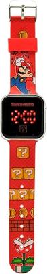 LED-horloge - KINDERLICENTIE - Super Mario - Leeftijd 4+ - Rood